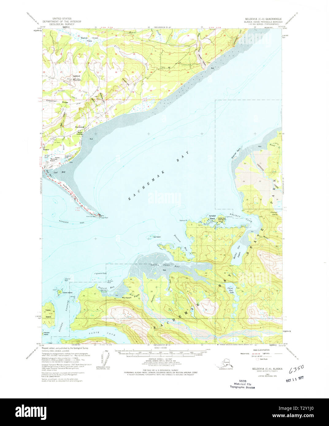 USGS TOPO Map Alaska AK Seldovia - Usgs Topo Map Alaska Ak Seldovia C 4 361822 1961 63360 Restoration T2Y1J0