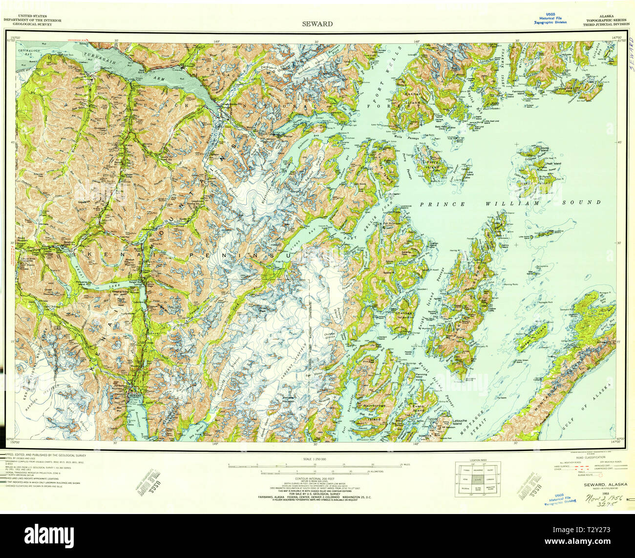 Seward alaska map hires stock photography and images Alamy