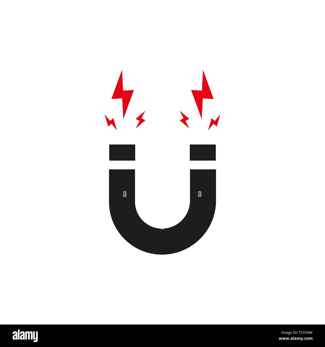 Magnet vector icon on white background. Magnet sign. Attraction icon ...