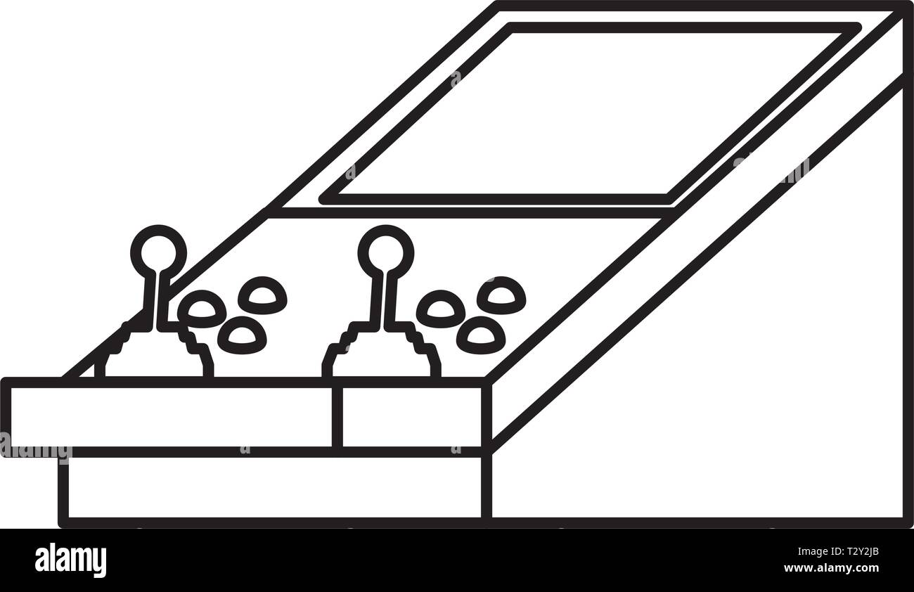 retro console video game machine vector illustration design Stock ...