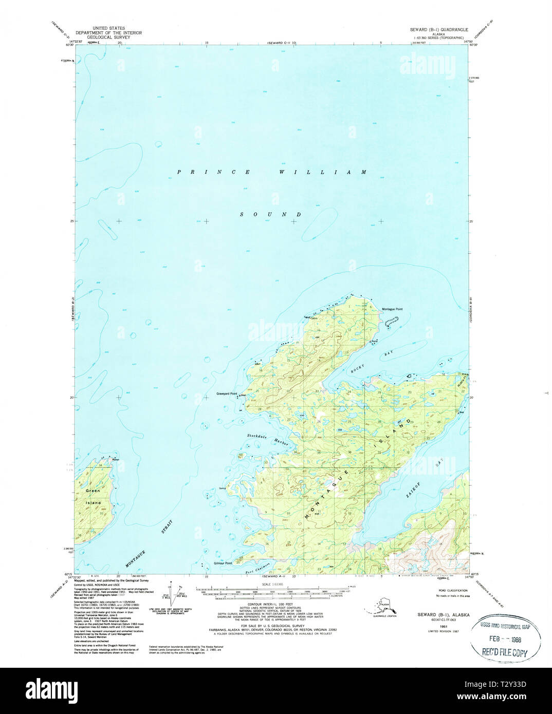 USGS TOPO Map Alaska AK Seward - Usgs Topo Map Alaska Ak Seward B 1 358902 1951 63360 Restoration T2Y33D 