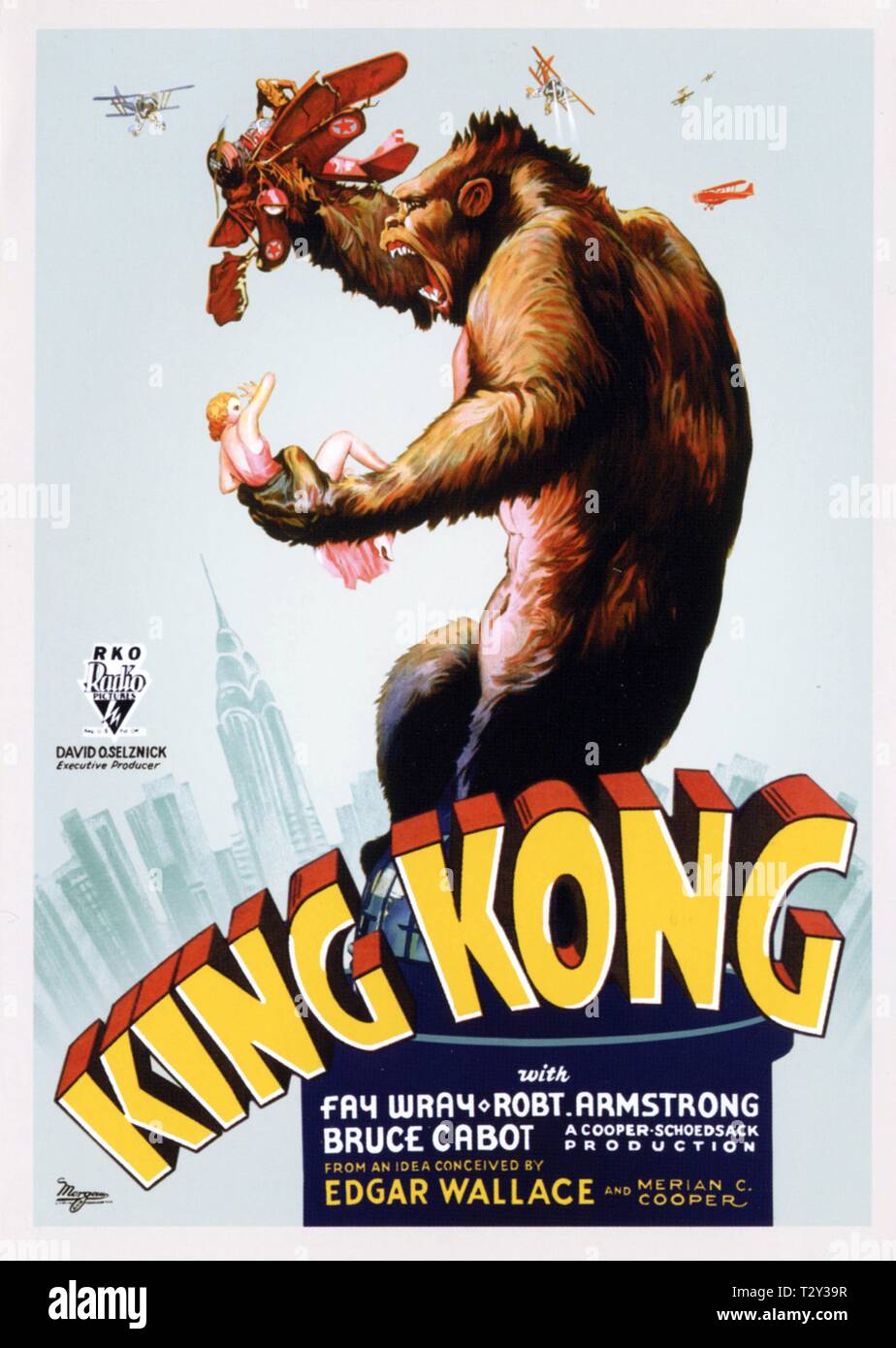 FAY WRAY, GORRILA MOVIE POSTER, KING KONG, 1933 Stock Photo
