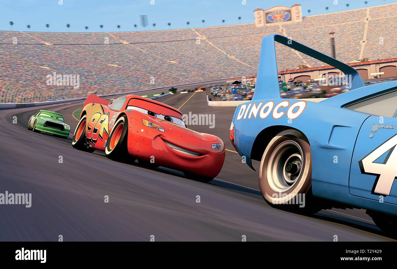 lightning mcqueen chick hicks and the king