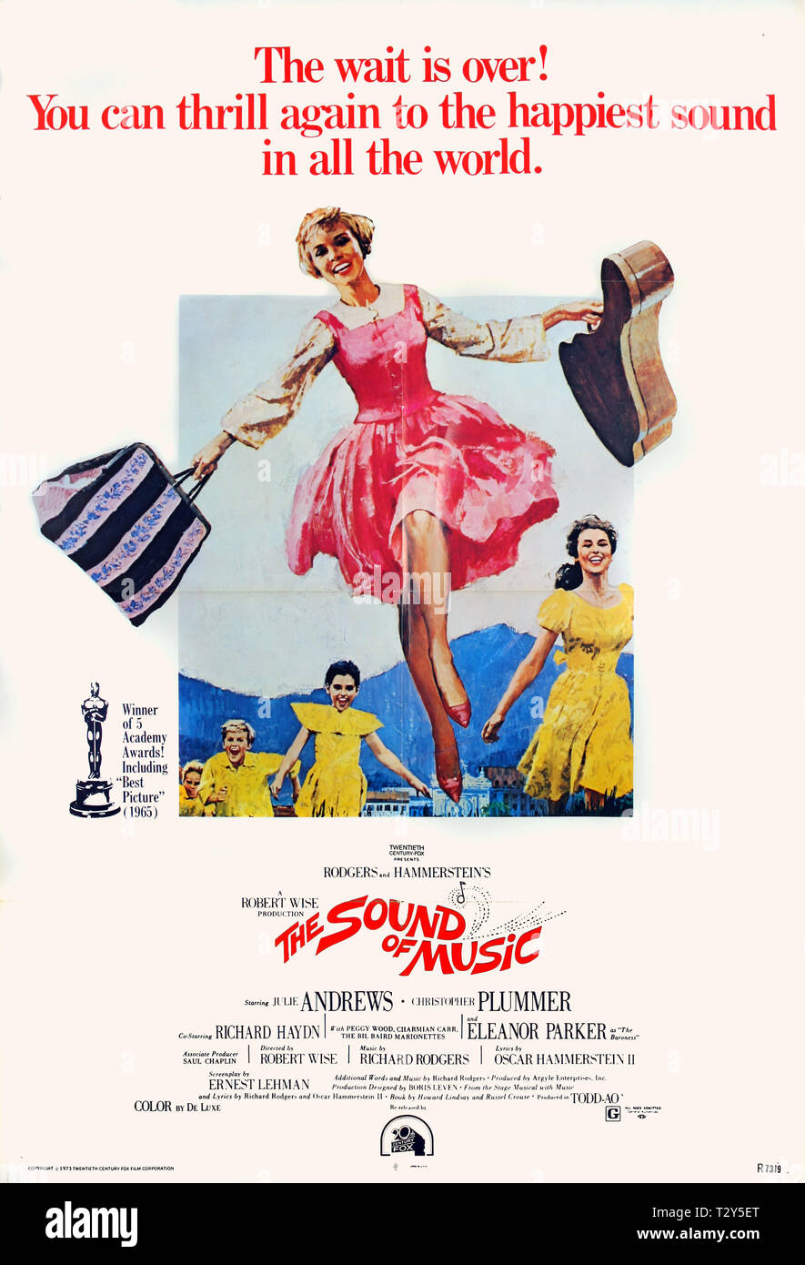 JULIE ANDREWS, CHILDREN POSTER, THE SOUND OF MUSIC, 1965 Stock Photo