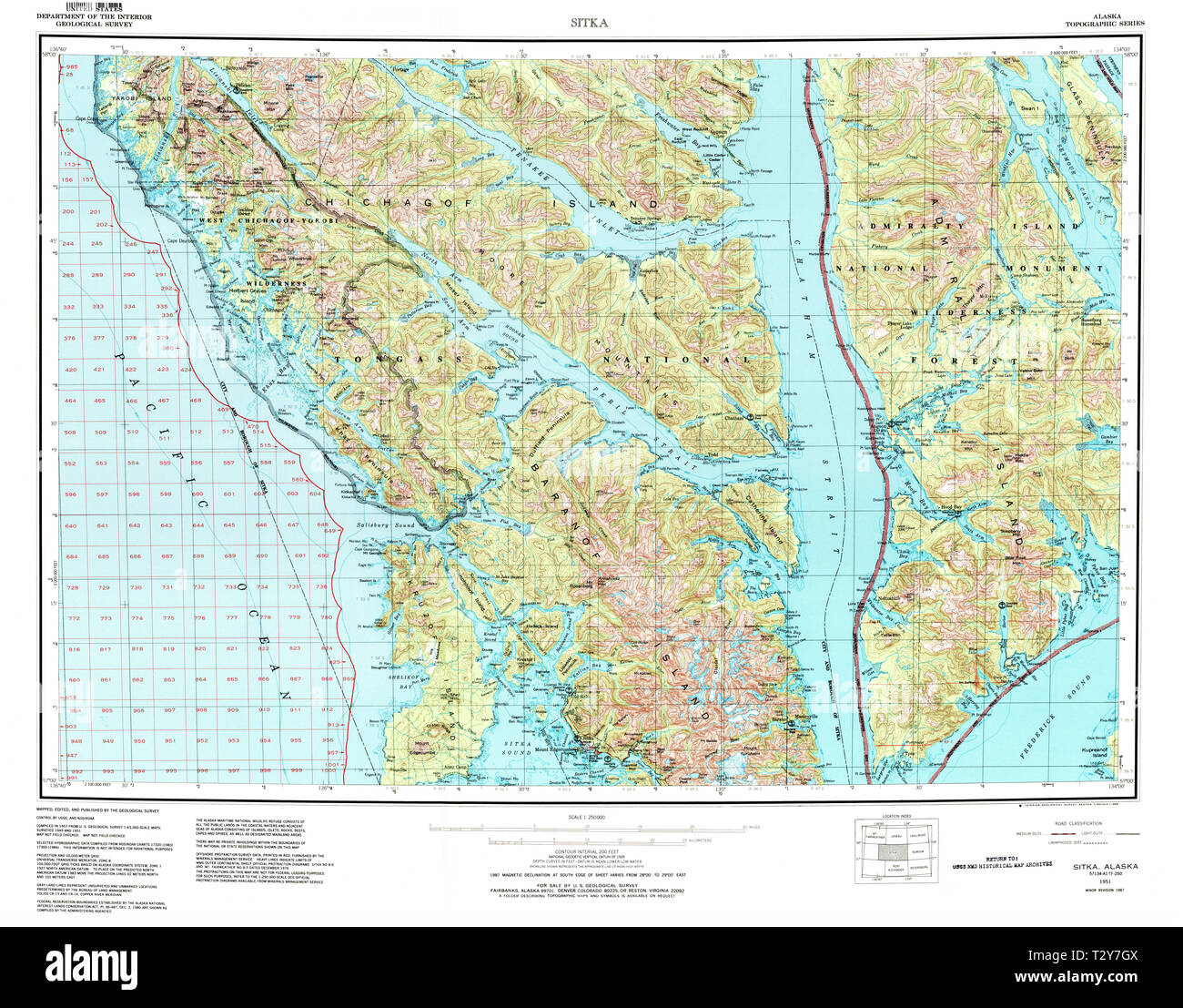 Map of sitka hires stock photography and images Alamy