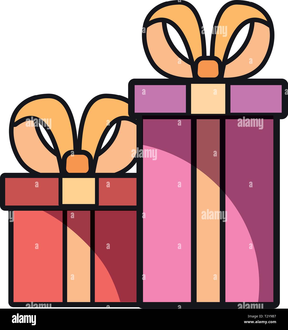 Wrapped Box Vector wrapped gift boxes on white background vector illustration Stock Vector ...