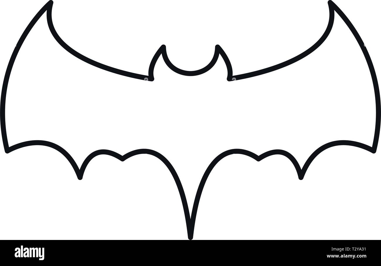 bat icon over white background, vector illustration Stock Vector Image ...
