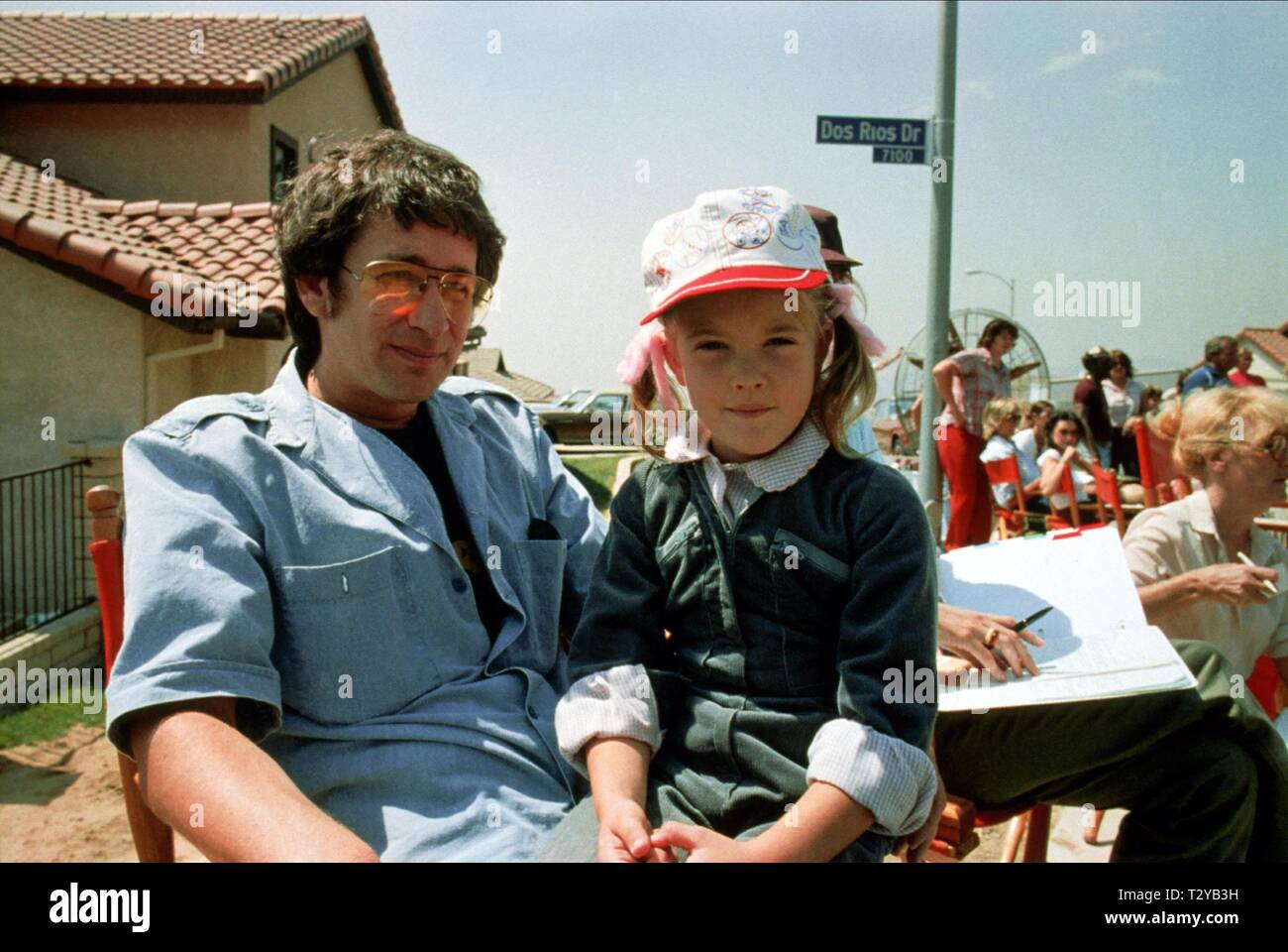 STEVEN SPIELBERG, DREW BARRYMORE, E.T. THE EXTRA-TERRESTRIAL, 1982 Stock Photo