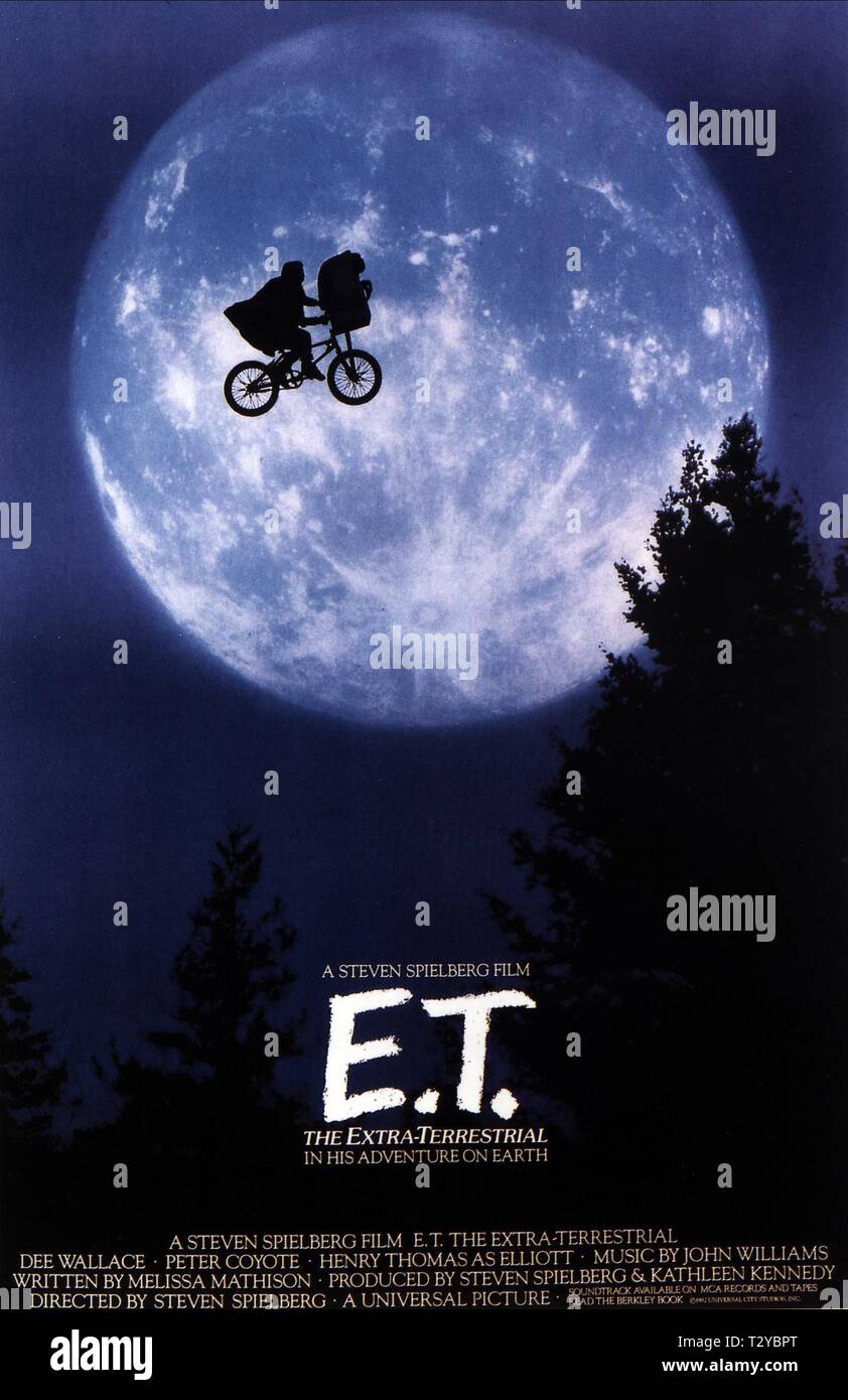 FILM POSTER, E.T. THE EXTRA-TERRESTRIAL, 1982 Stock Photo