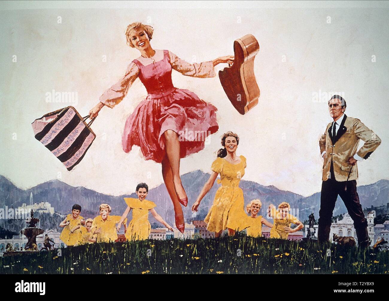 JULIE ANDREWS, CHRISTOPHER PLUMMER POSTER, THE SOUND OF MUSIC, 1965 Stock Photo