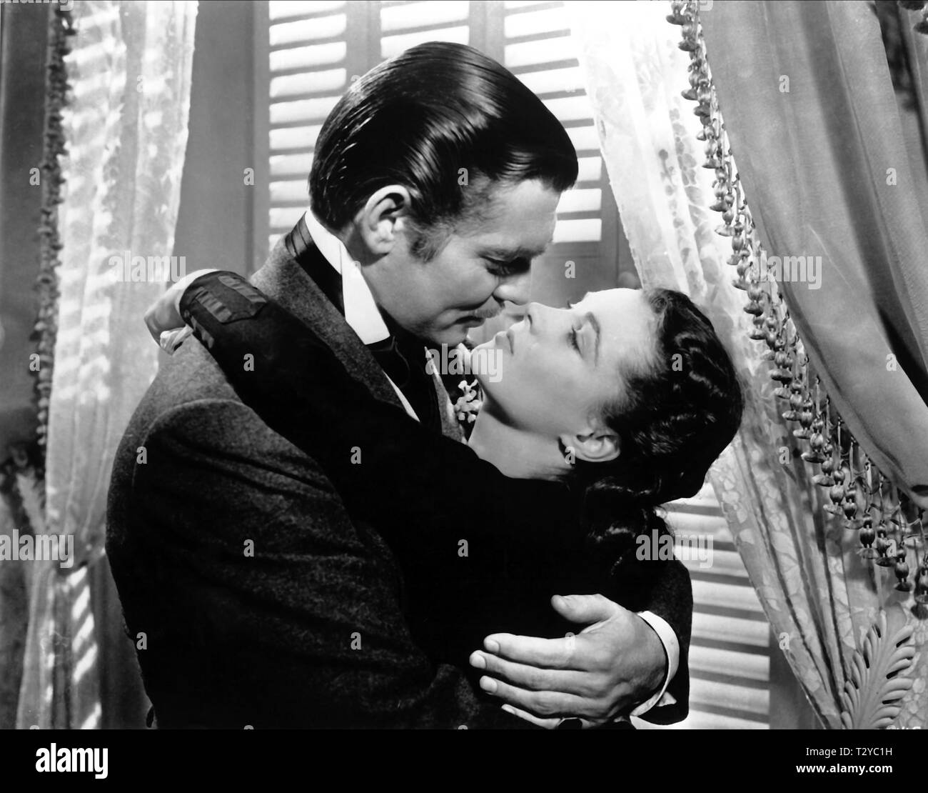 CLARK GABLE, VIVIEN LEIGH, GONE WITH THE WIND, 1939 Stock Photo