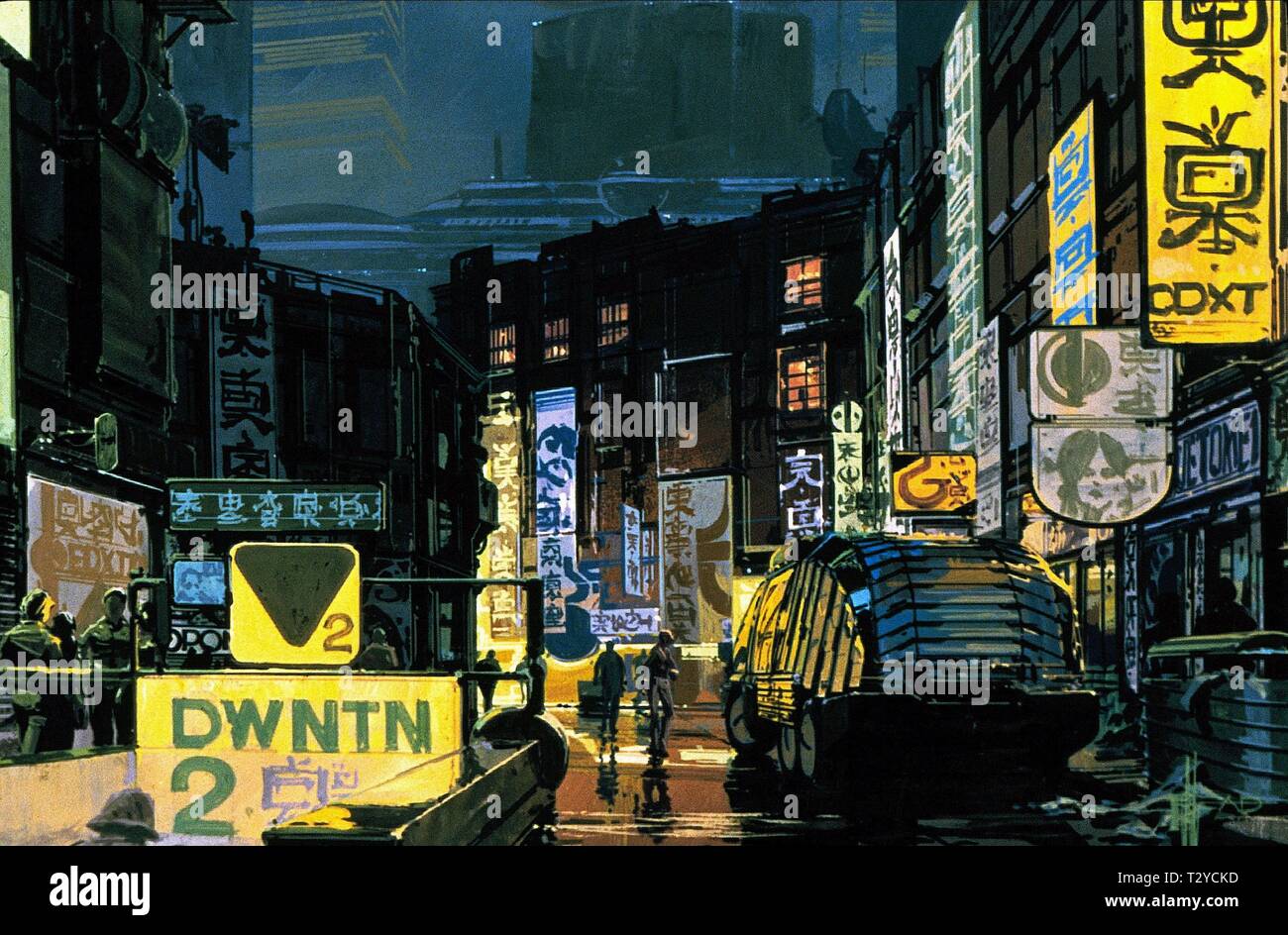 PRODUCTION DESIGN ARTWORK, BLADE RUNNER, 1982 Stock Photo - Alamy