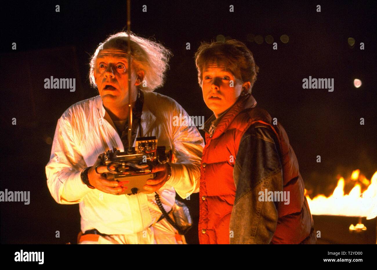 CHRISTOPHER LLOYD, MICHAEL J. FOX, BACK TO THE FUTURE, 1985 Stock Photo Alamy