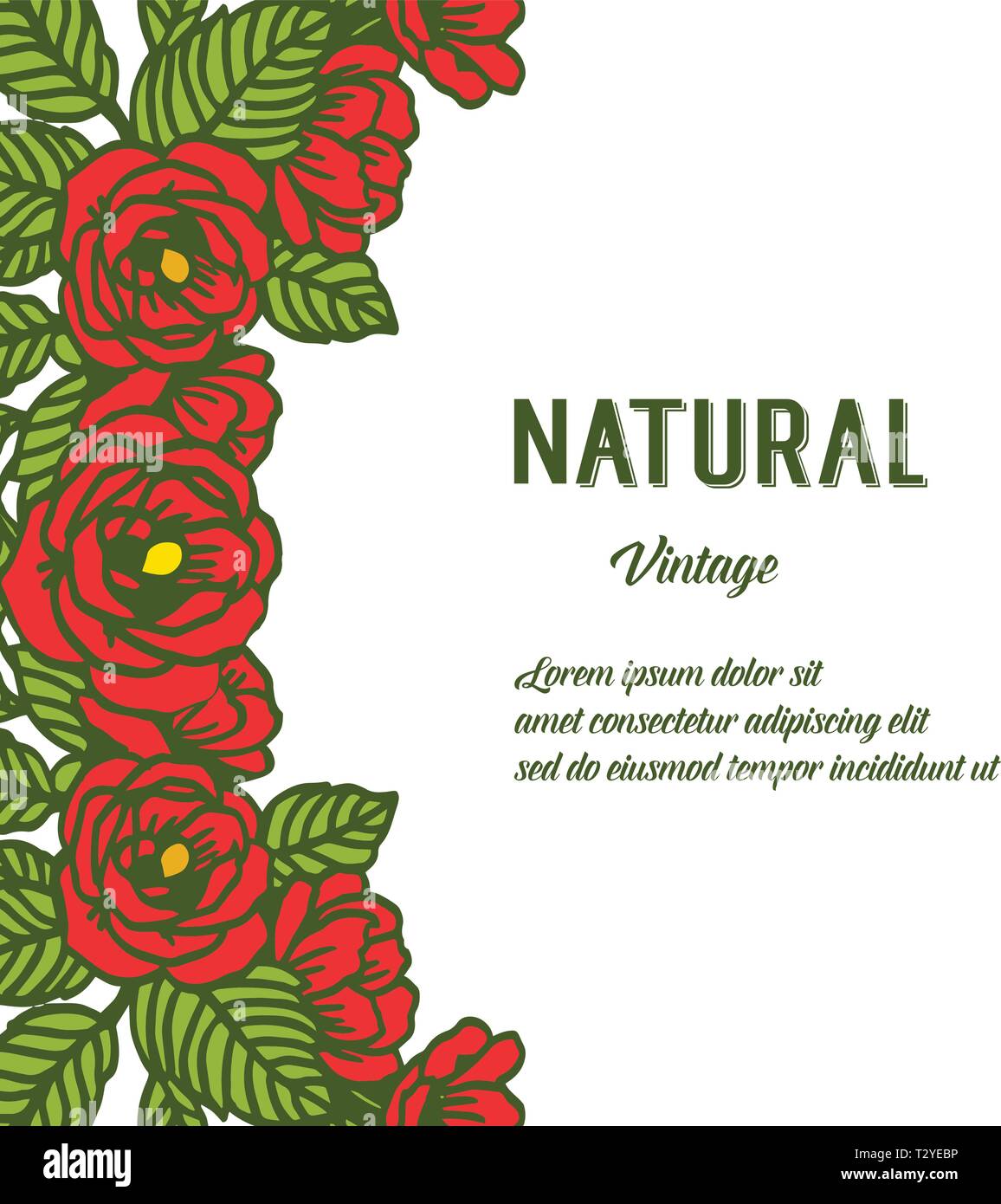 Vector illustration crowd of rose flower frames blooms for invitation ...