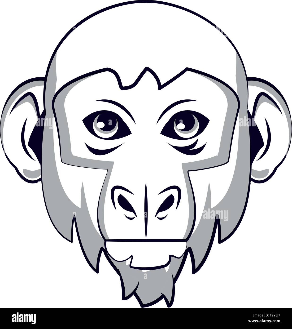 Monkey face cool sketch Stock Vector Image & Art - Alamy