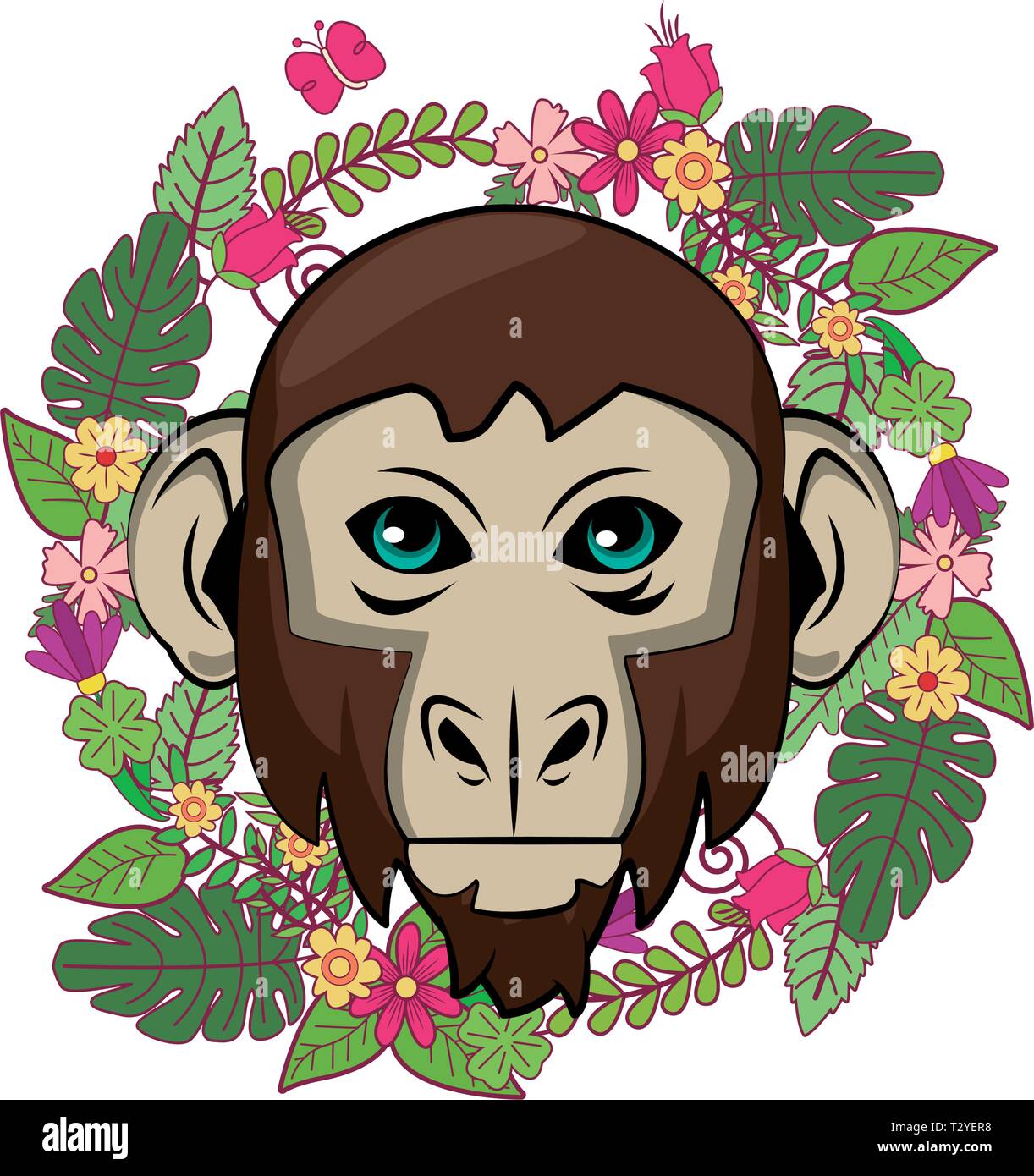 Monkey face cool sketch Stock Vector Image & Art - Alamy
