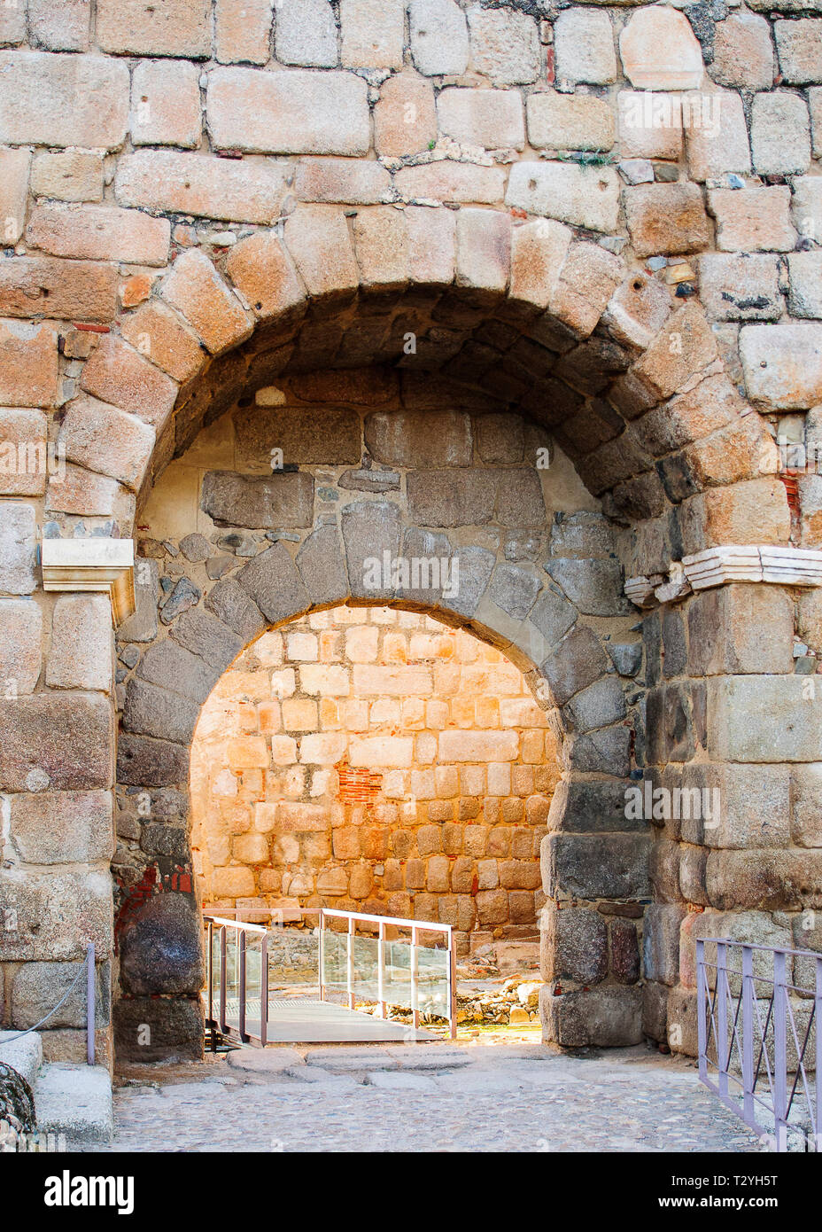 Alcazaba Stone Arch In The Ruins Of The Old Arabian City In