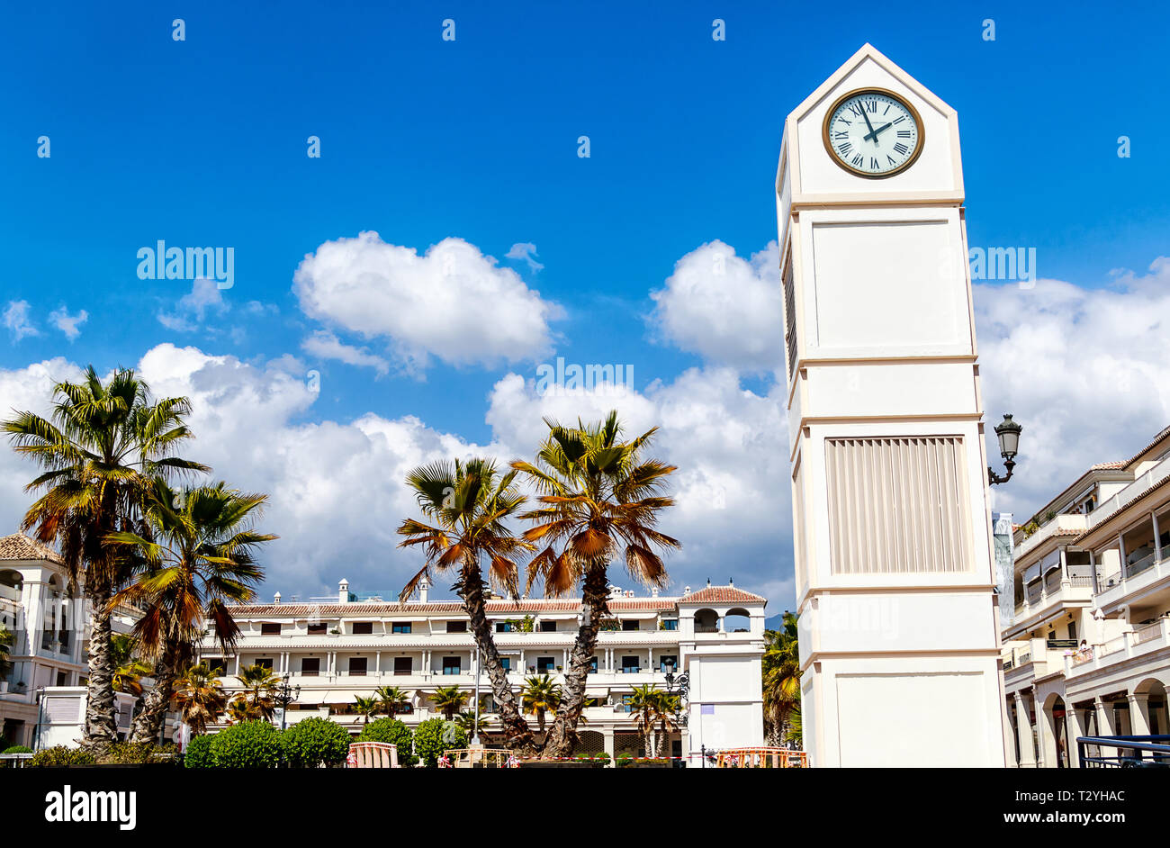 Nerja, Malaga region, Costa del Sol, Spain Plaza de Espana, is a