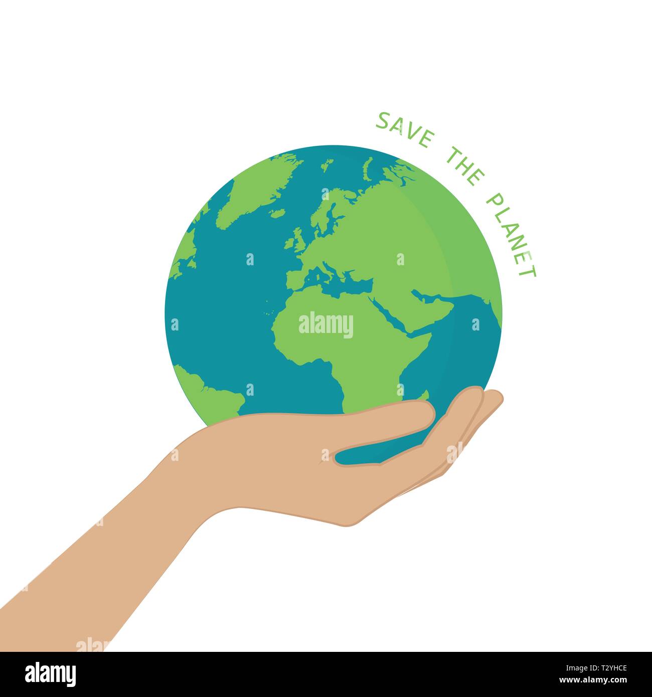 hand hold earth save the planet concept vector illustration EPS10 Stock ...