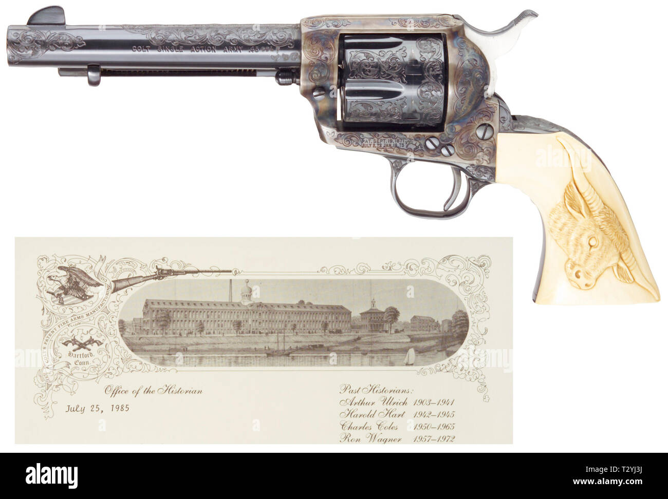 Small arms, revolver, Colt Single Action Army Model 1873 Peacemaker, caliber .45, Editorial-Use-Only Stock Photo