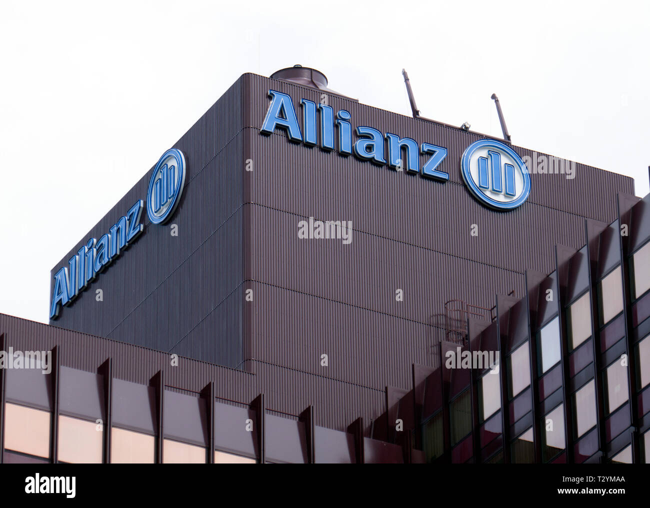 Rotterdam, Netherlands 3 april 2018; Allianz insurance headquarters in Rotterdam in The Netherlands Stock Photo