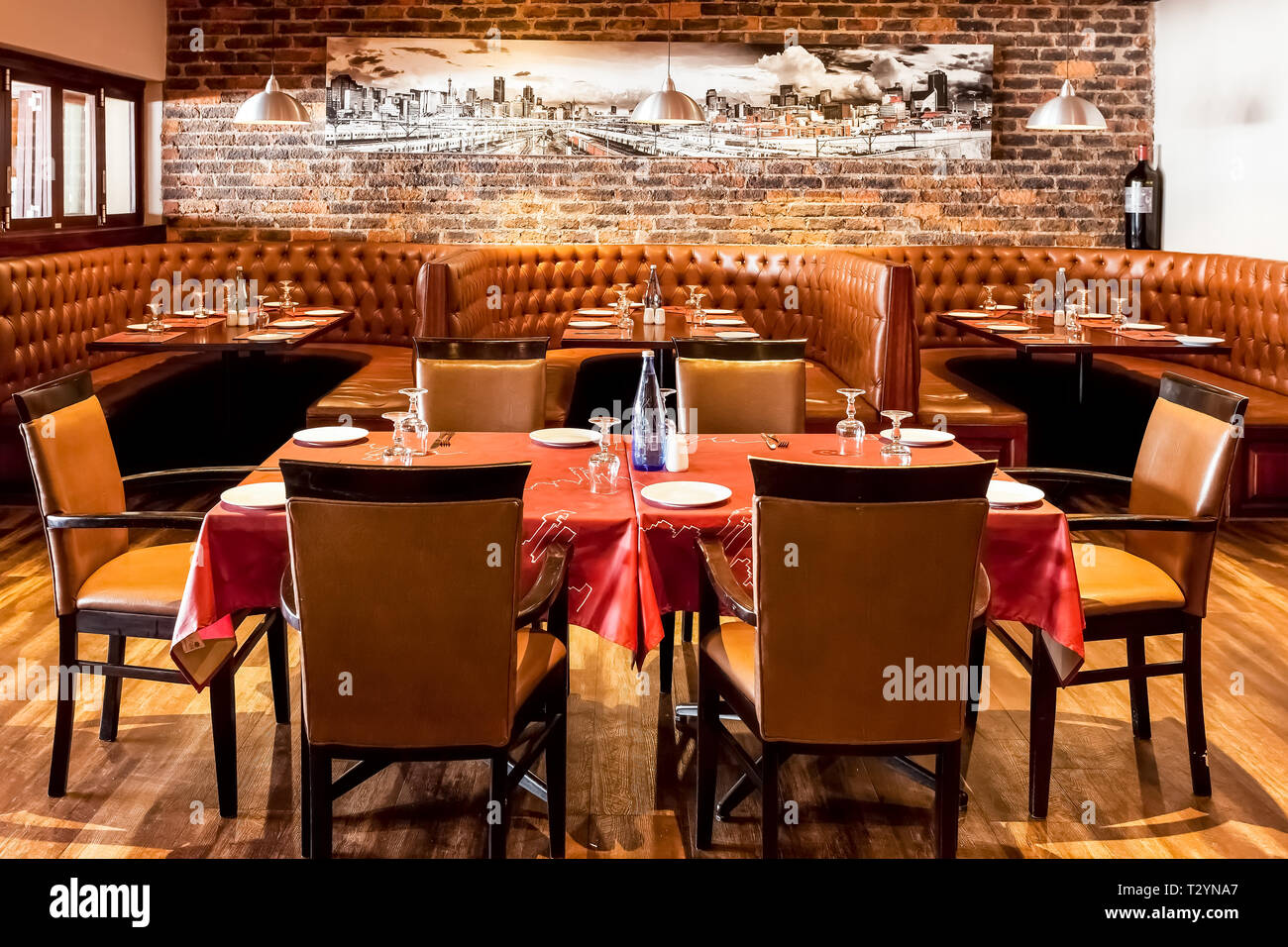 Johannesburg, South Africa August 07 2013 Interior of Booth Style