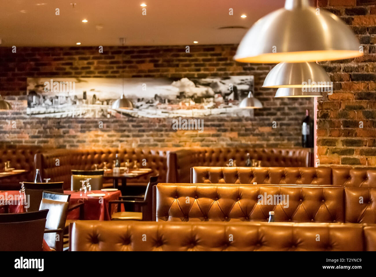 Johannesburg, South Africa August 07 2013 Interior of Booth Style