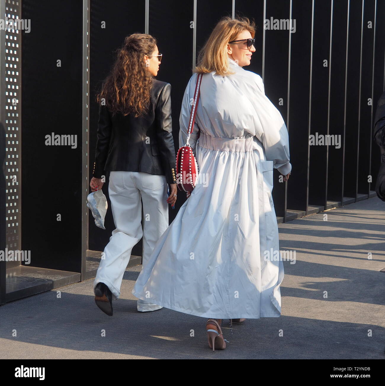 MILAN, Italy: 20 February 2019: Fashion bloggers street style