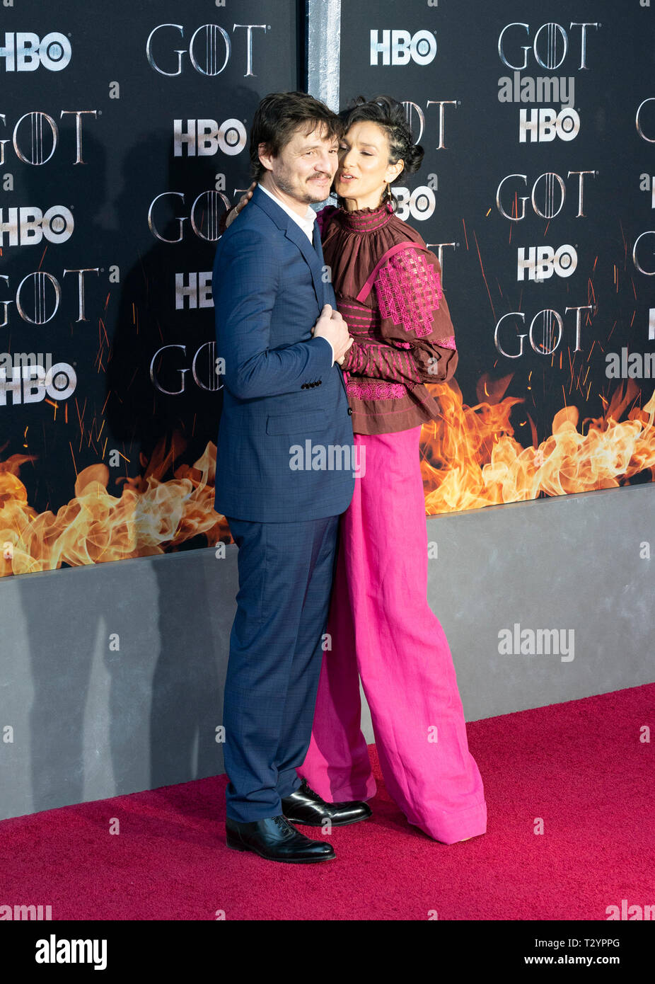 Pedro Pascal and Indira Varma attend HBO Game of Thrones final season
