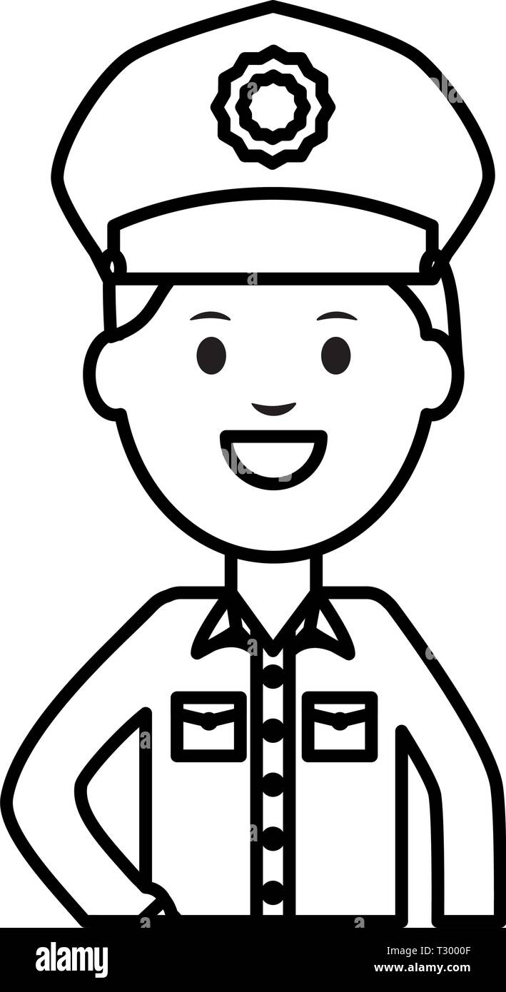police officer avatar character vector illustration design Stock Vector