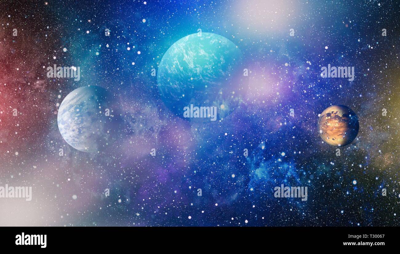 Futuristic abstract space background. Night sky with stars and nebula ...