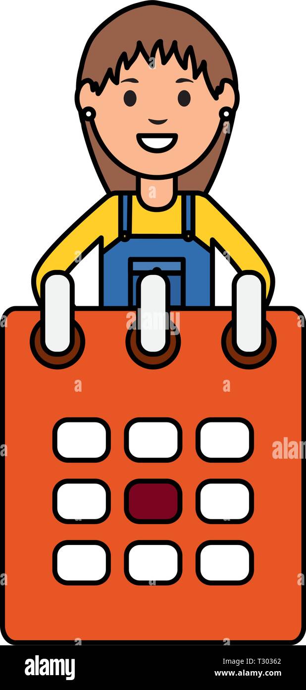 female builder worker character vector illustration design Stock Vector ...