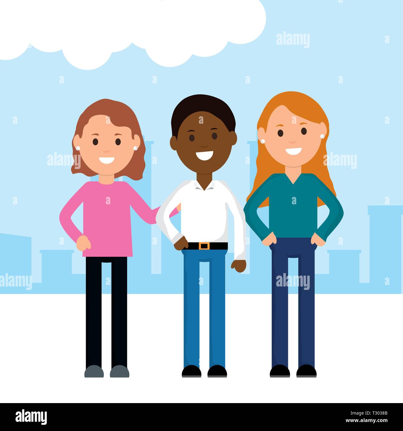 young people avatars characters vector illustration design Stock Vector ...