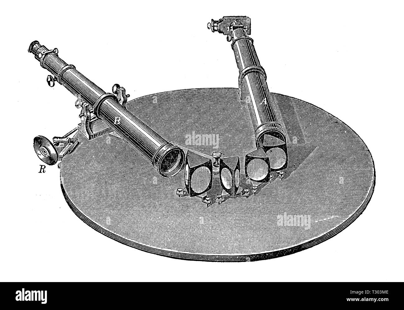 Spectral-Apparatus and Reflexions-Goniometer XIX century Stock Photo