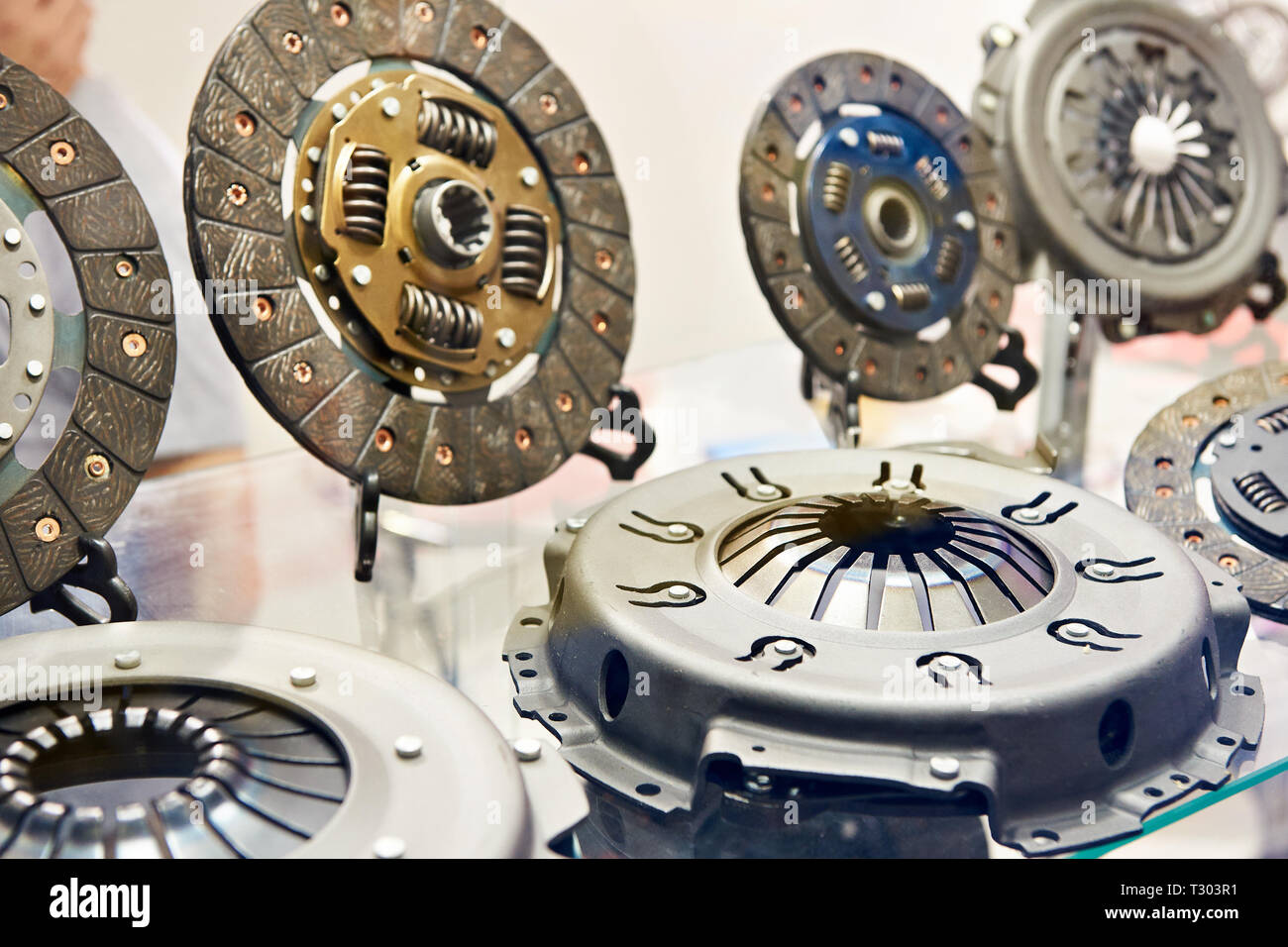 Clutch discs and pressure plates in the car store Stock Photo Alamy