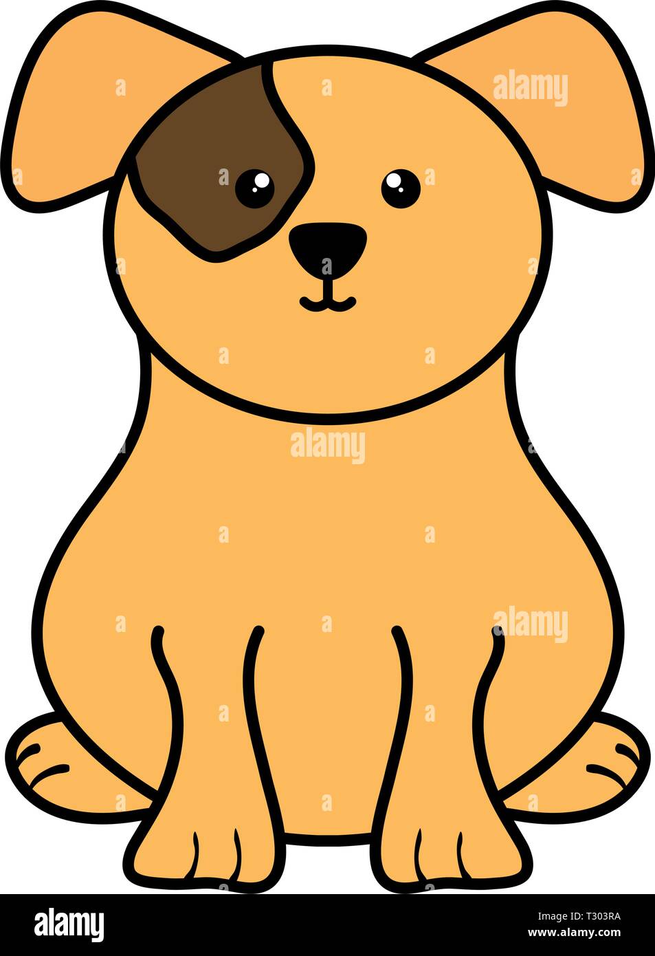 cute little dog pet character vector illustration design Stock Vector ...