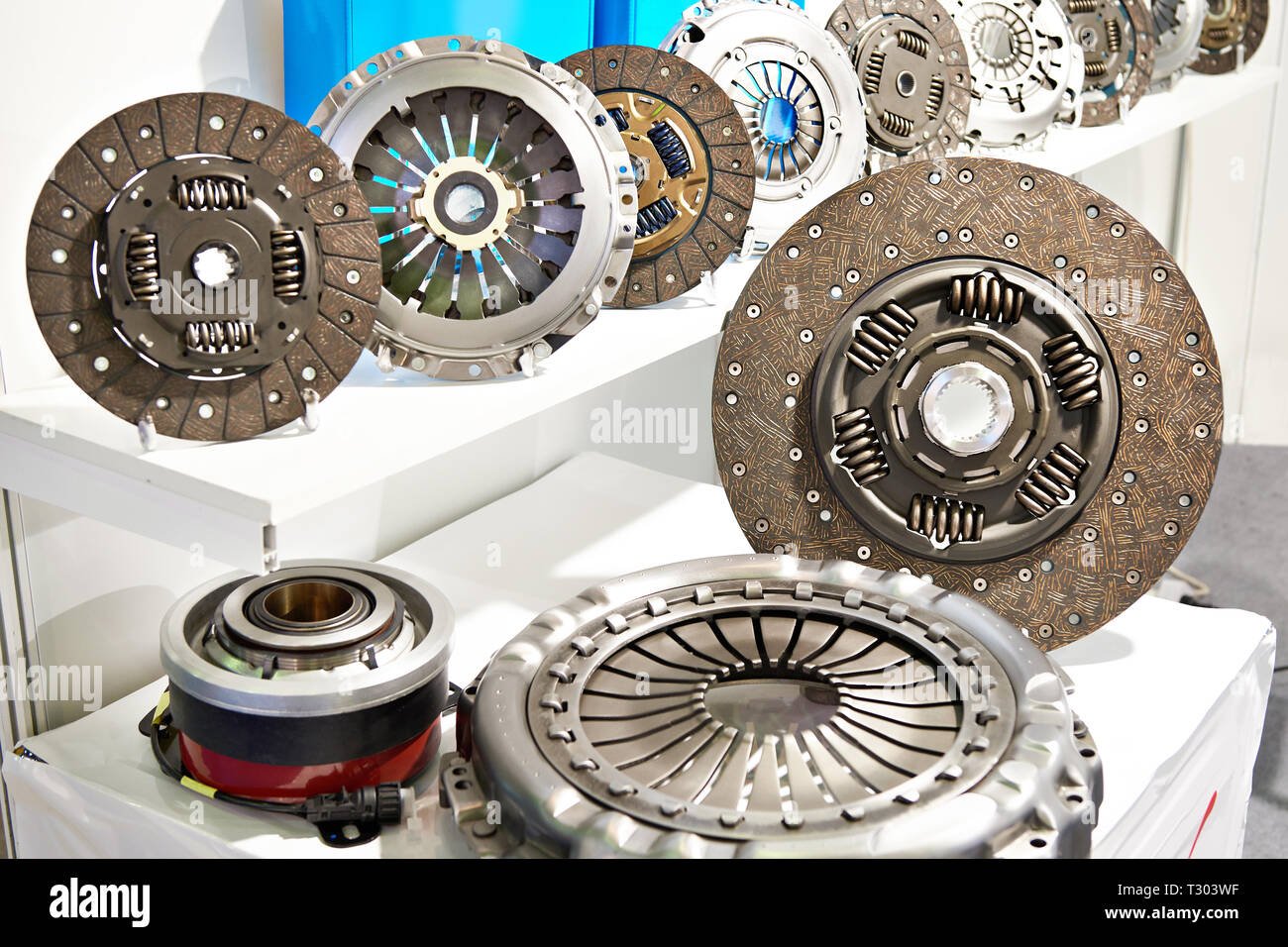 Clutch discs and pressure plates in the car store Stock Photo Alamy