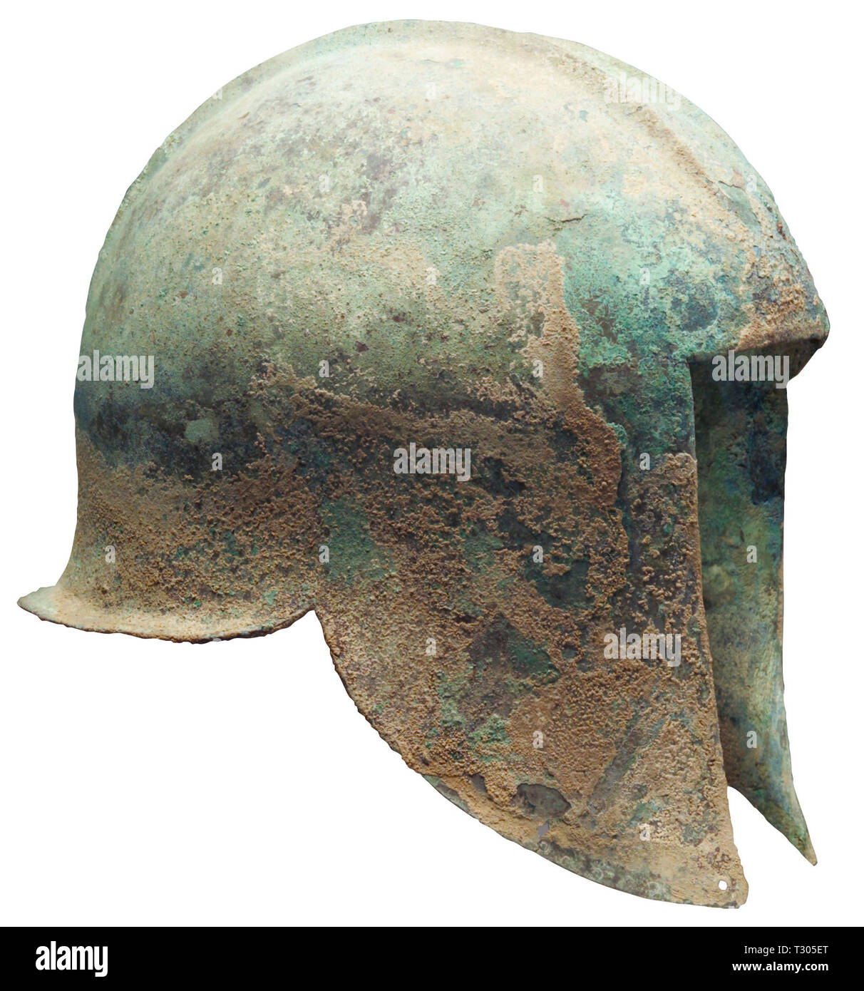 Body armour, helmets, Illyrian type Greek helmet, bronze, 5th century BC, Additional-Rights-Clearance-Info-Not-Available Stock Photo