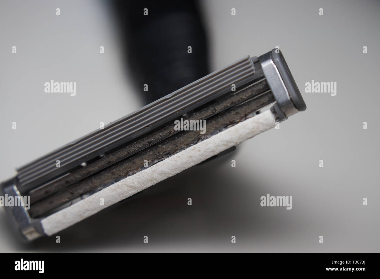 used shaver blade, close up Stock Photo