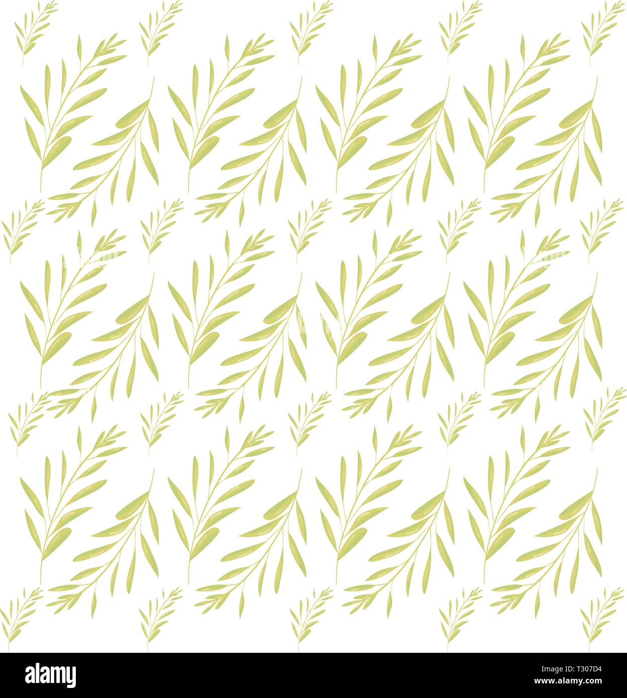 branch with leafs plant pattern vector illustration design Stock Vector ...