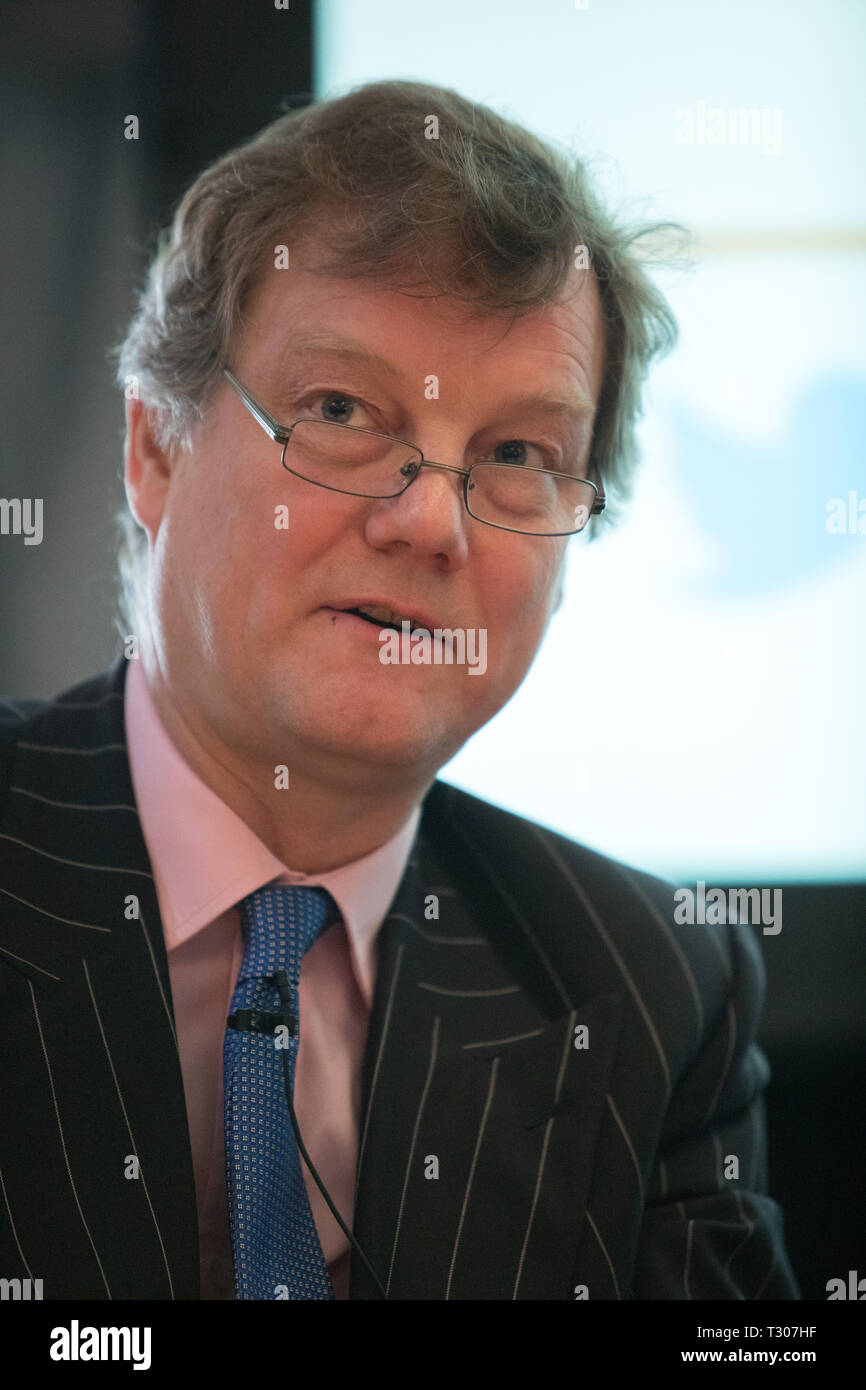 Mr Justice Birss, a judge of the High Court of Justice of England and Wales, speaking at a conference in London. Full name: Sir Colin Ian Birss, born  Stock Photo