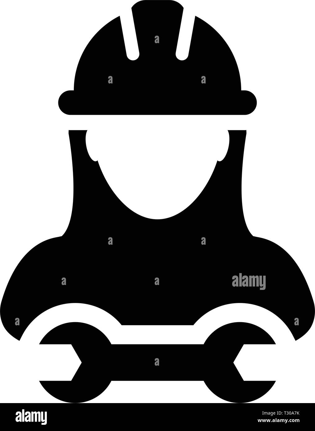 Tools icon vector female construction service person profile avatar ...