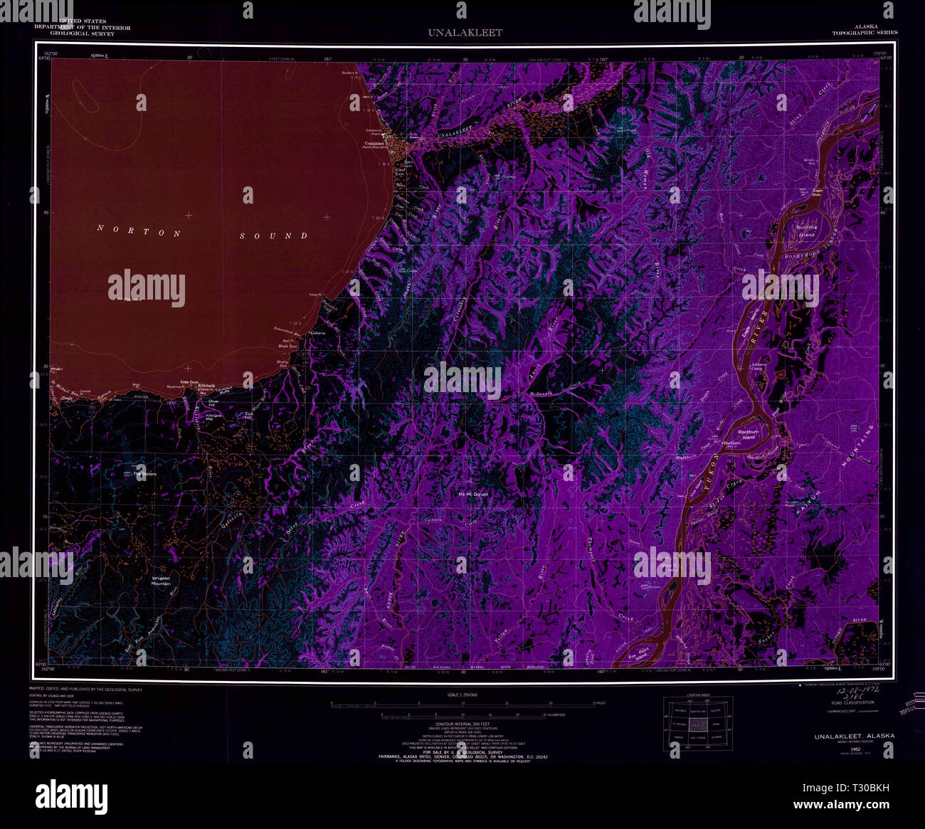 Unalakleet map hires stock photography and images Alamy