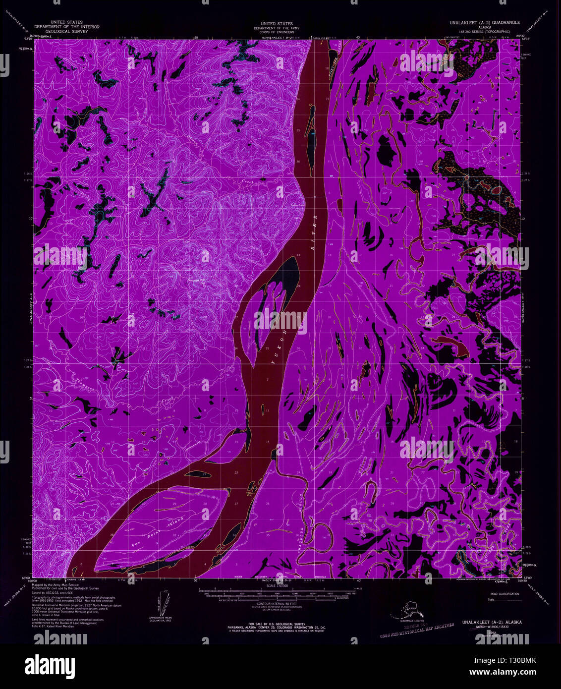 Unalakleet map hires stock photography and images Alamy