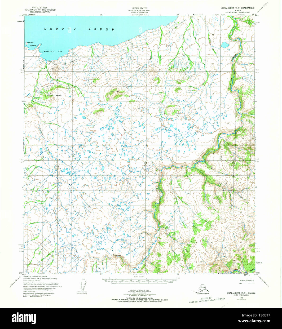 Unalakleet map hires stock photography and images Alamy