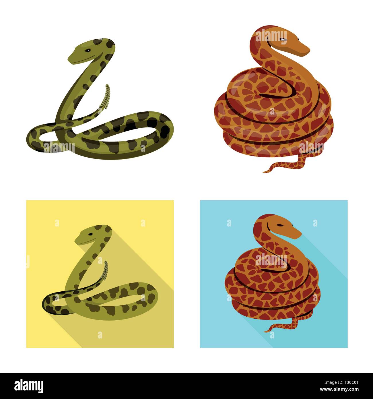 snake ,python,animal,green,jungle,forest,anaconda,tail,spiral,mammal,danger,nature,medicine,poison, evil,harm,bite,skin,reptile,set,vector,icon,illustration,isolated,collection,design,element,graphic,sign,  Vector Vectors Stock Vector Image & Art - Alamy