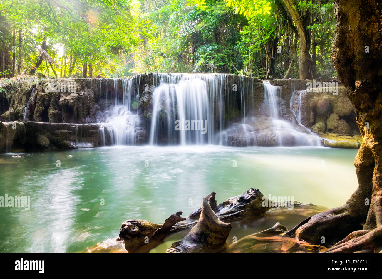 waterfall-tropical-rainforest-