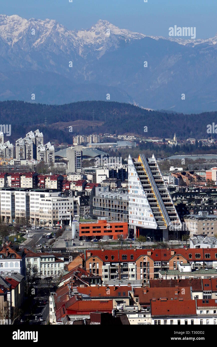 Modern Ljubljana, Slovenia Stock Photo