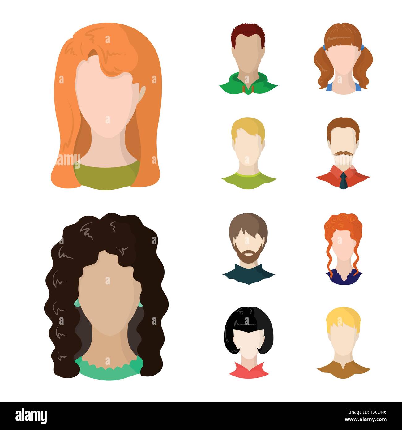 Vector design of avatar and dummy icon. Set of avatar and figure stock