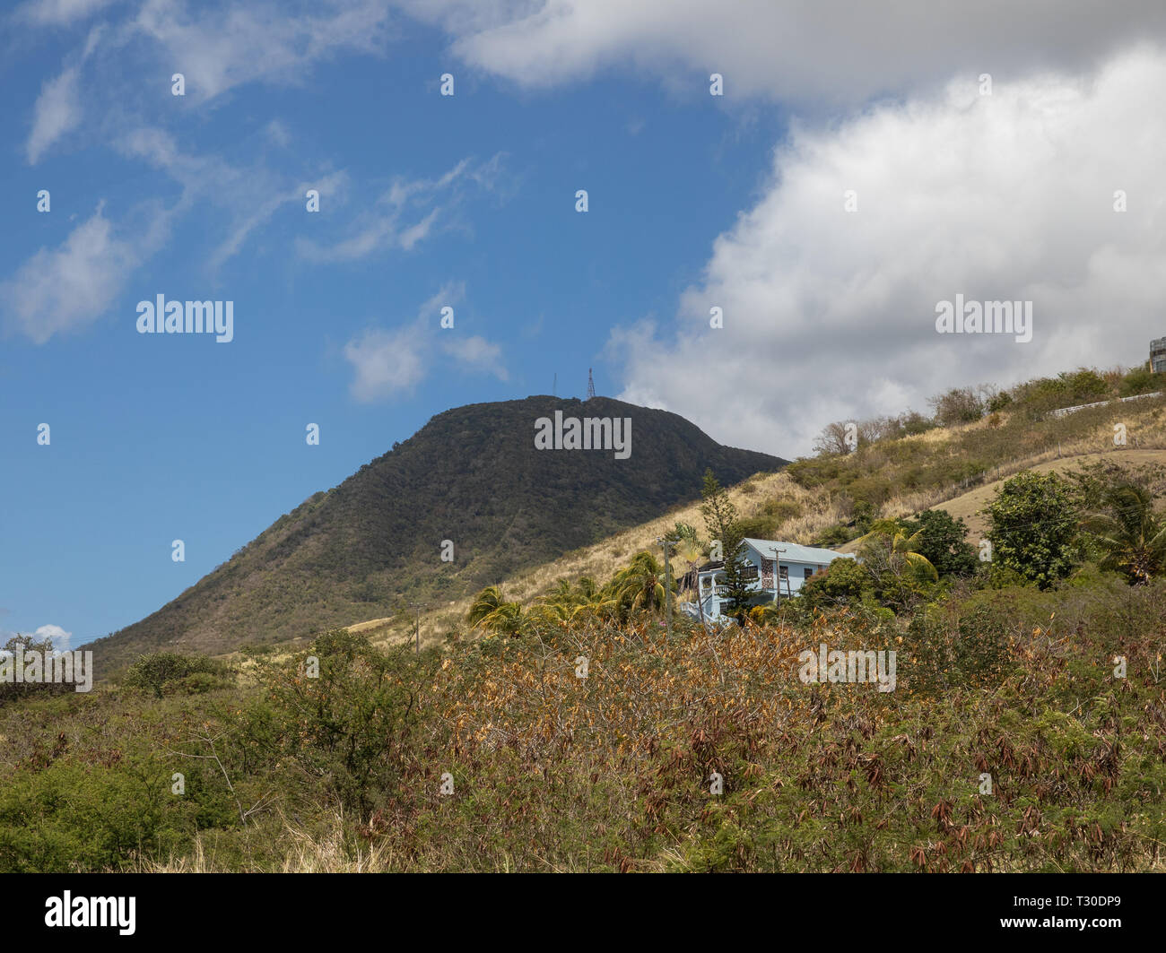 Mount Liamuiga in St Kitts, The Caribbean Stock Photo Alamy